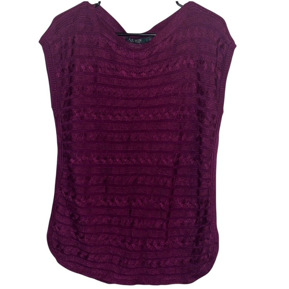 LAUREN Ralph Lauren Plum Textured Knit Women's Sweater